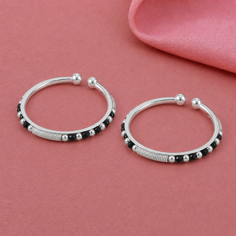 Twinkling Silver Baby Bangles Nazariya