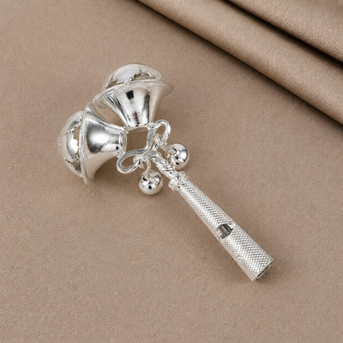 Arhan Dual Bells Silver Baby Rattle