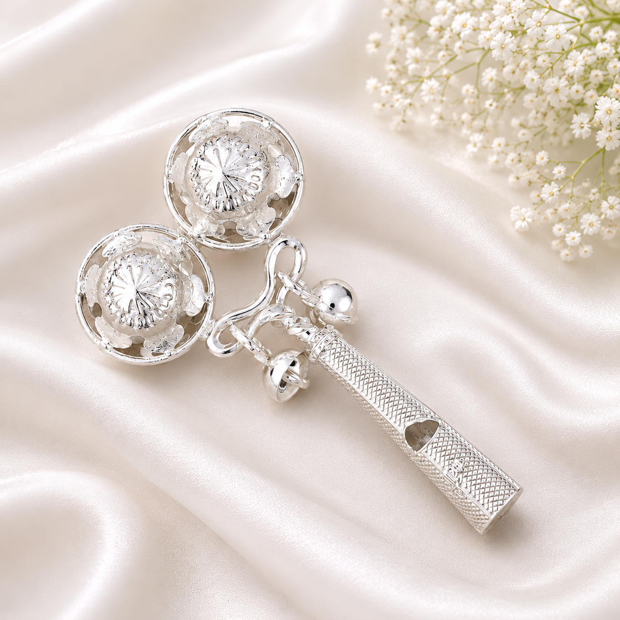 Little Harmony Silver Baby Rattle