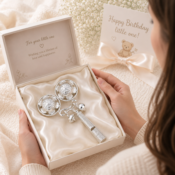 Little Harmony Silver Baby Rattle