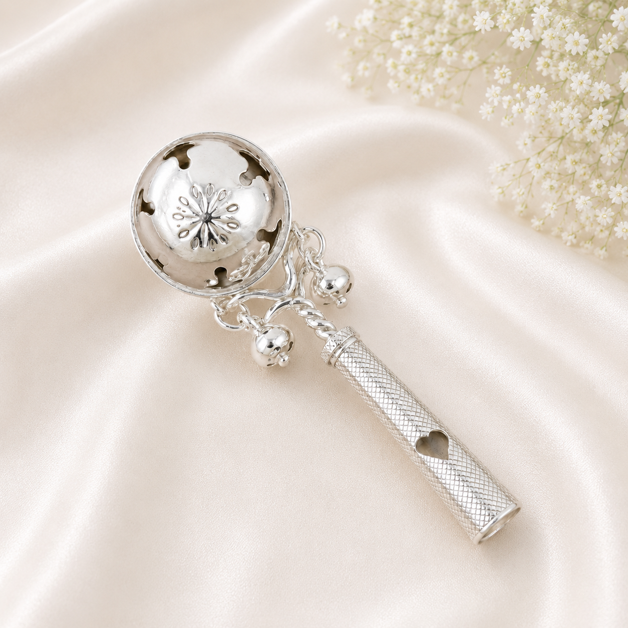 Joy Silver Baby Rattle