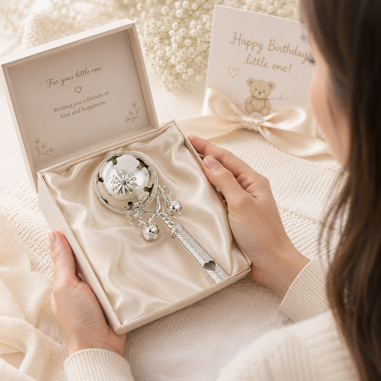 Joy Silver Baby Rattle