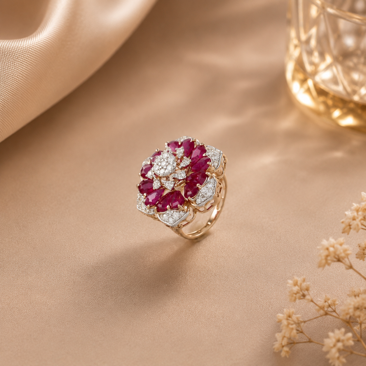 Gulnaar Ruby Diamond Ring