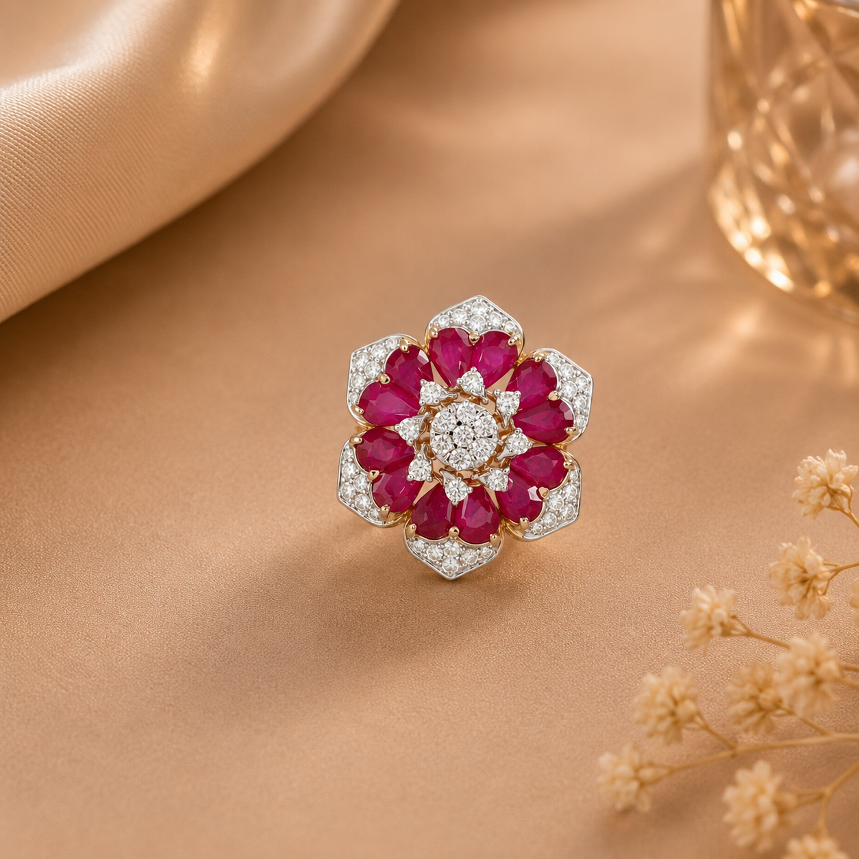 Gulnaar Ruby Diamond Ring