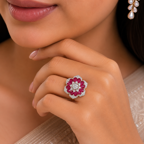Gulnaar Ruby Diamond Ring