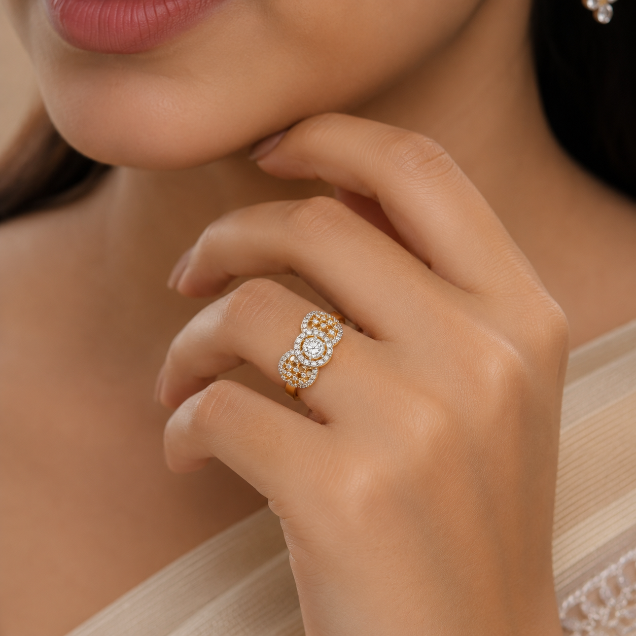 Avira Diamond Leaflet Ring