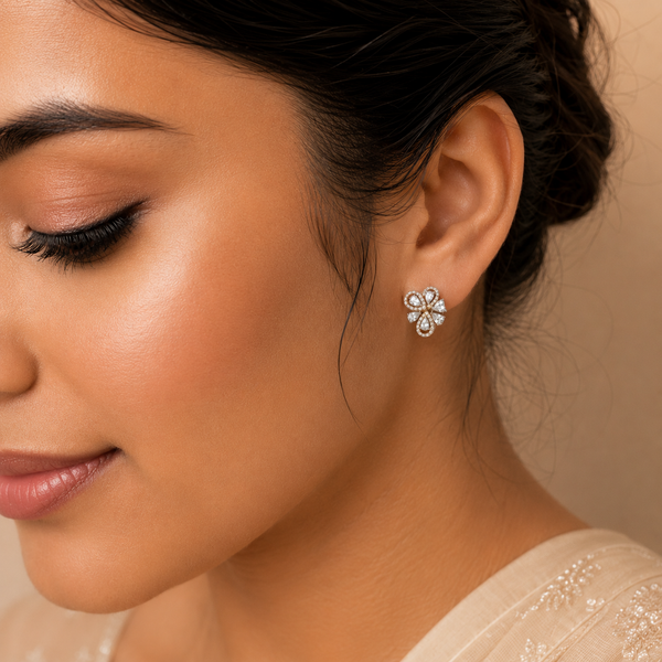 Roselle Bloom Diamond Earrings