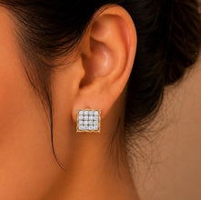 Regal Square Sparkle Diamond Earrings