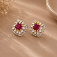 Ruby Royale Diamond Earrings