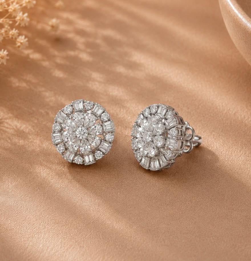Snowflake Diamond Studs