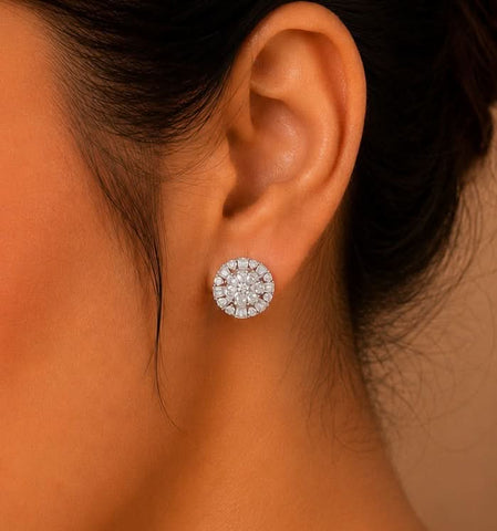 Snowflake Diamond Studs