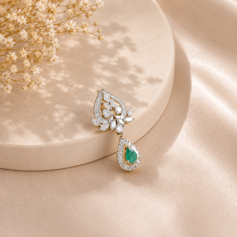Verdant Elegance Diamond Pendant