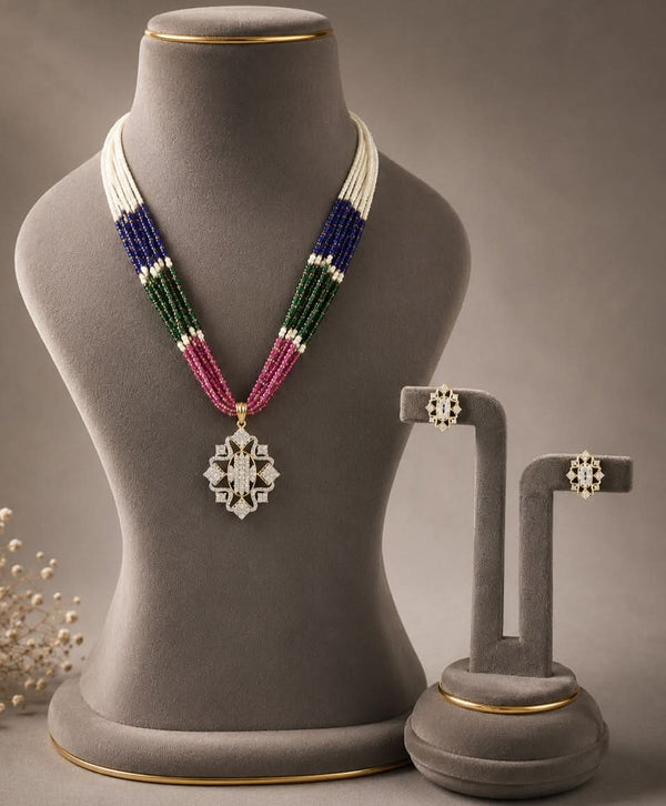 Rangriti Diamond Pendant Set