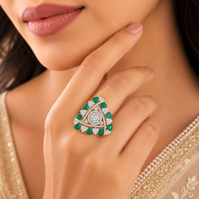 Trinity Emerald Diamond Ring