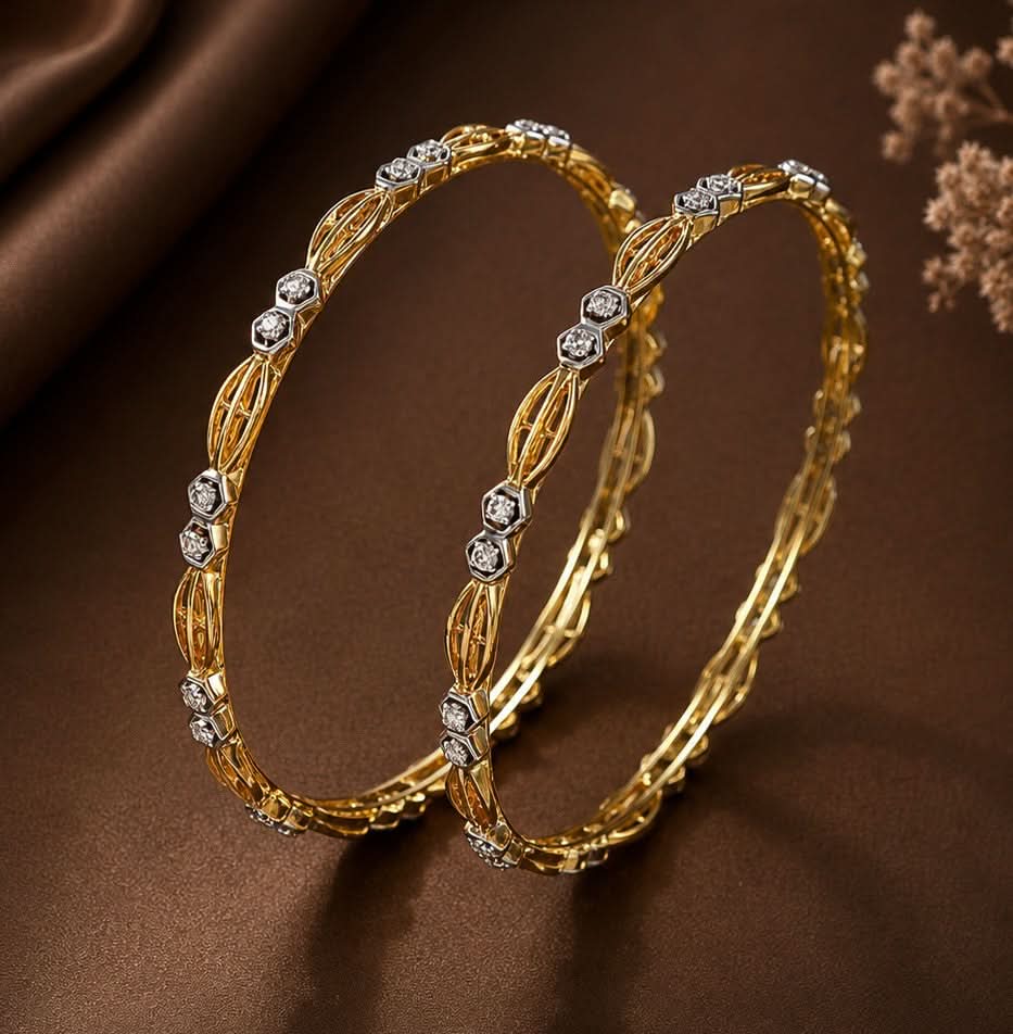 Hexa Grace Diamond Bangles