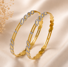 Swarlina Infinity Gold Bangles