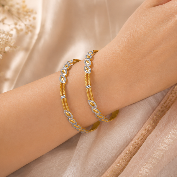 Swarlina Infinity Gold Bangles