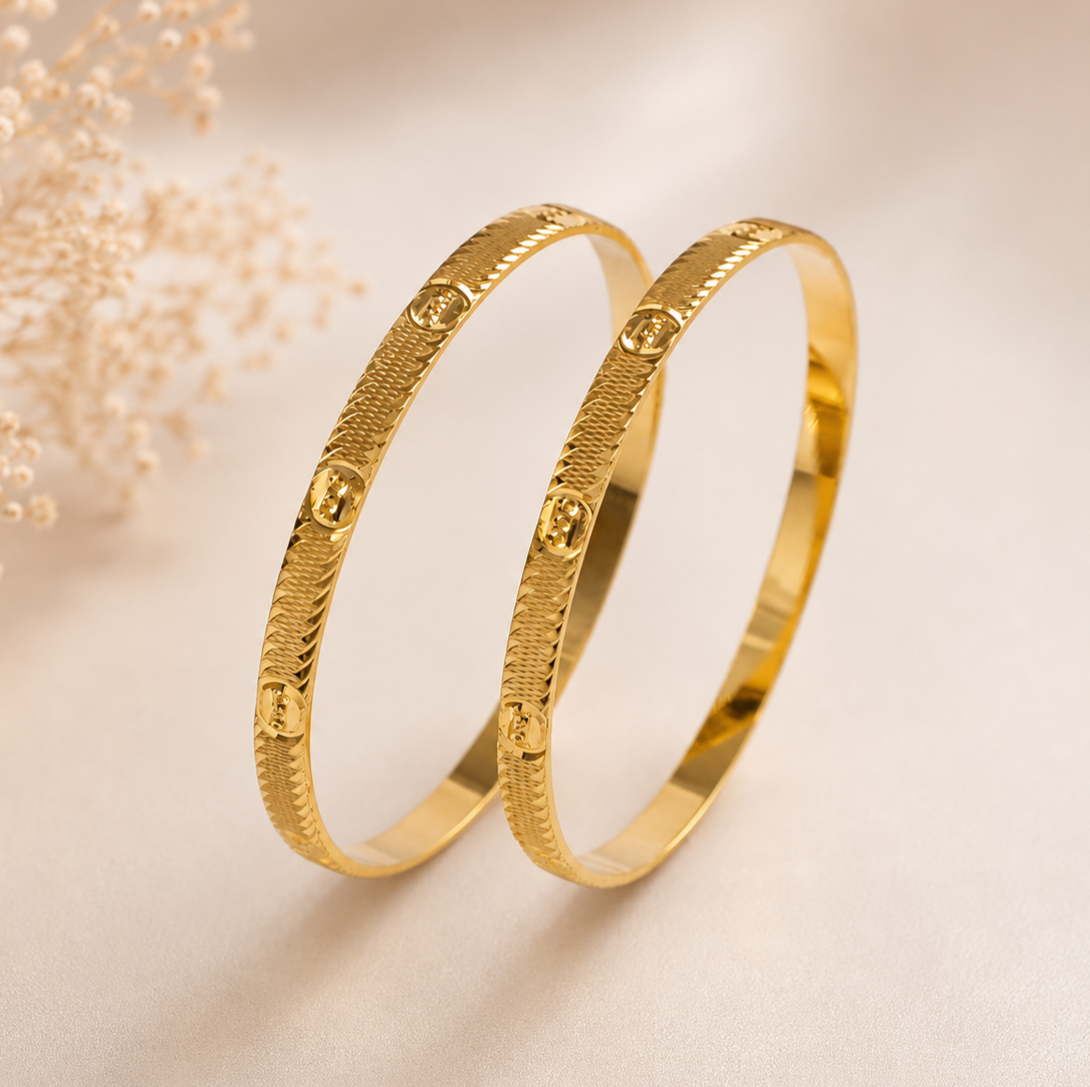 Vaibhavi Heritage Gold Bangles