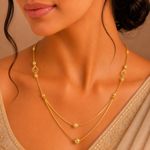 Shivika Twin Elegance Gold Chain