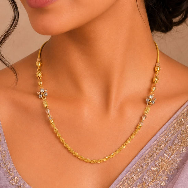 Aarunya Floral Rope Gold Chain