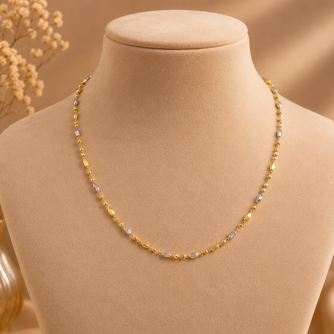 Triveni Dual-Tone Gold Chain