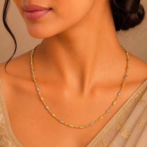 Triveni Dual-Tone Gold Chain