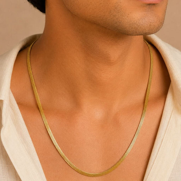 Royal Mesh Gold Chain For Him