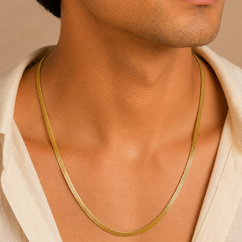 Royal Mesh Gold Chain For Him