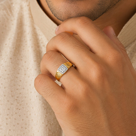 Imperial Crest Diamond Ring For Him