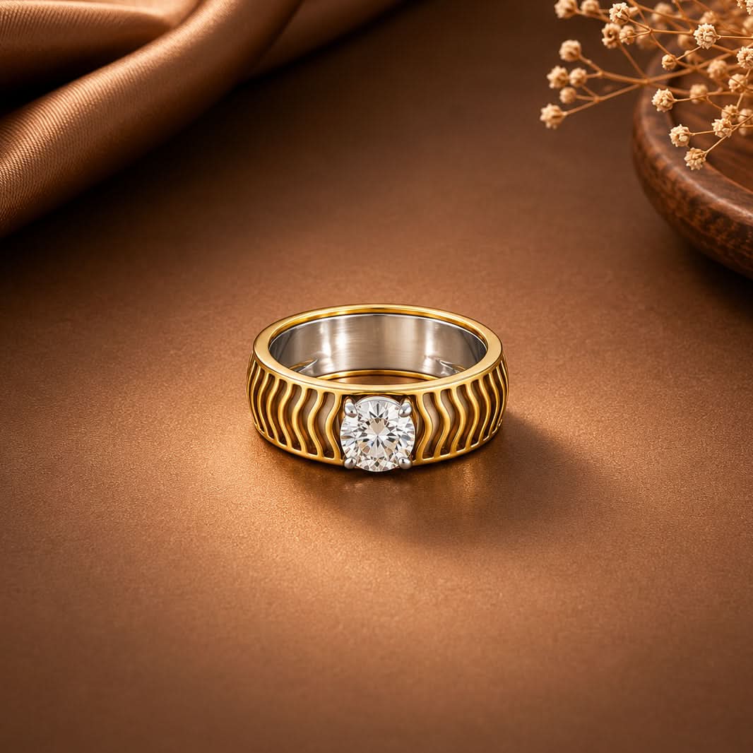 Majestic Arc Diamond Ring For Him