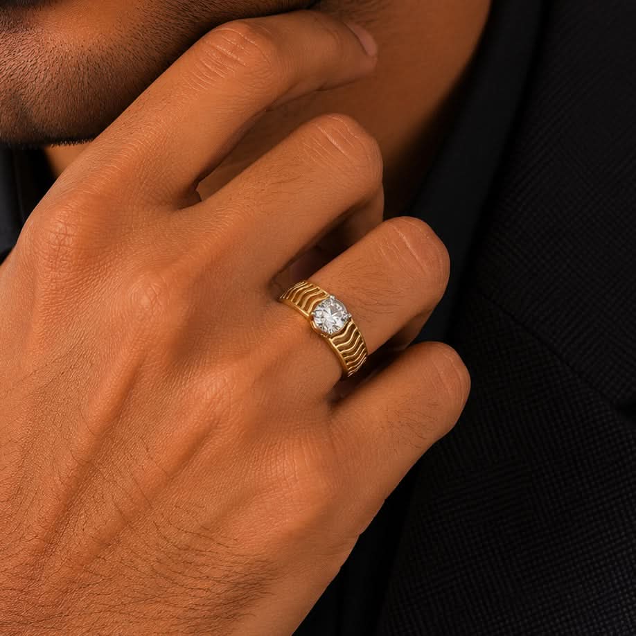 Majestic Arc Diamond Ring For Him