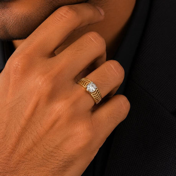 Majestic Arc Diamond Ring For Him