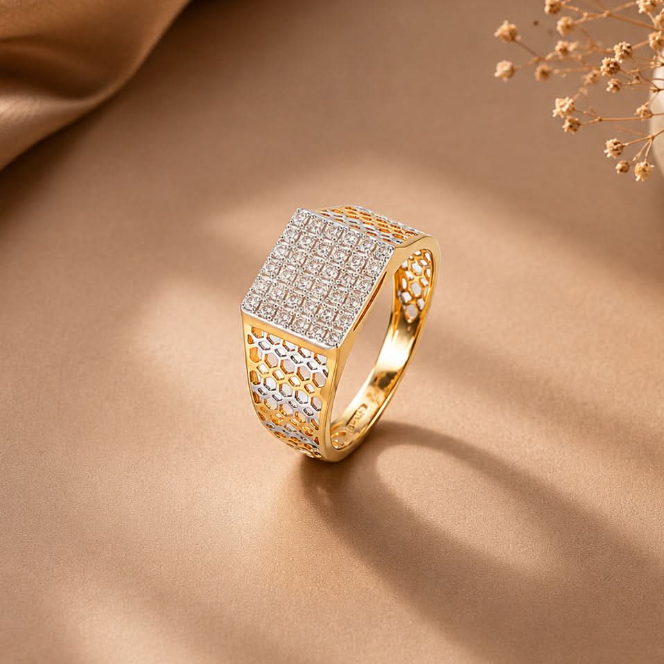 Hexa Matrix Diamond Ring For Him
