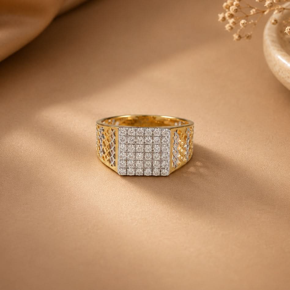 Hexa Matrix Diamond Ring For Him