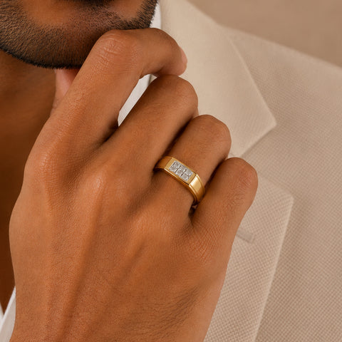 Legacy Square Diamond Ring For Him