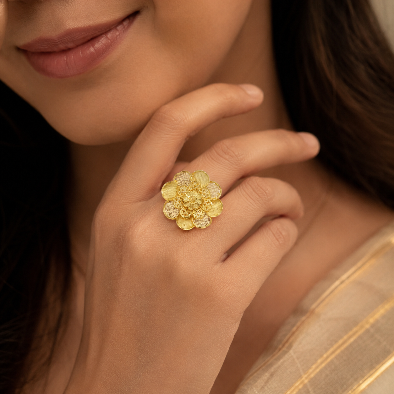 Aurora Petal Gold Ring