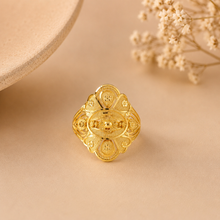 Regal Filigree Bloom Gold Ring