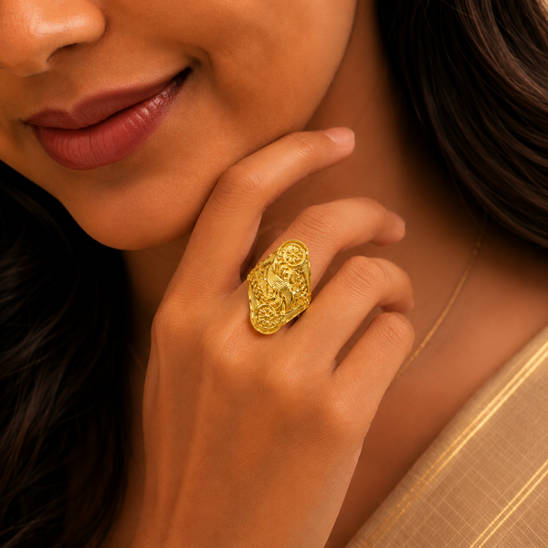 Vintage Royal Weave Gold Ring