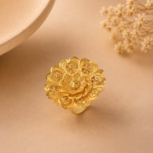 Heritage Lotus Bloom Gold Ring