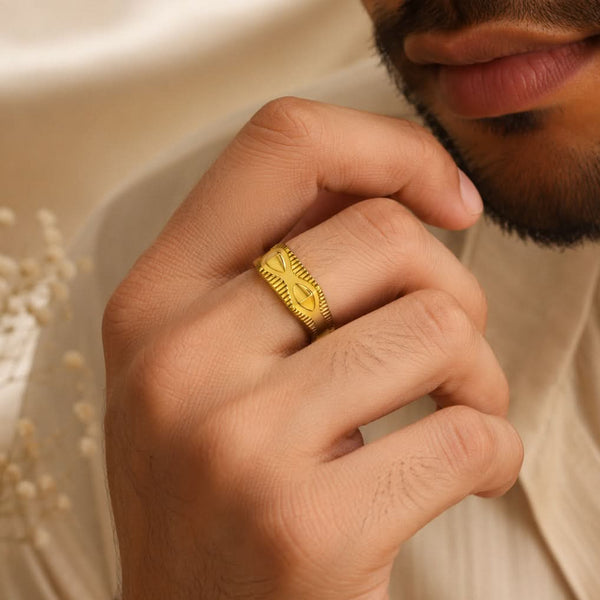 Zenith Ridge Gold Ring For Him
