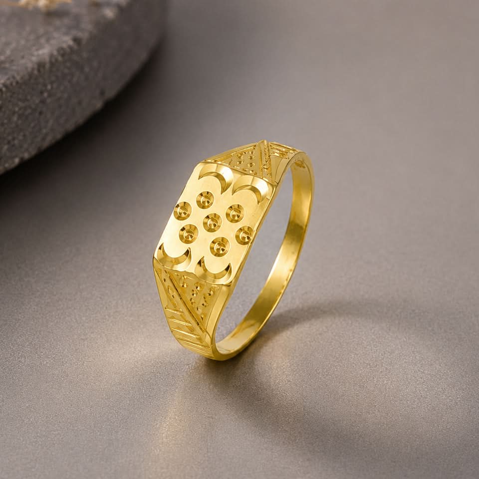 Samrat Crest Gold Ring For Him