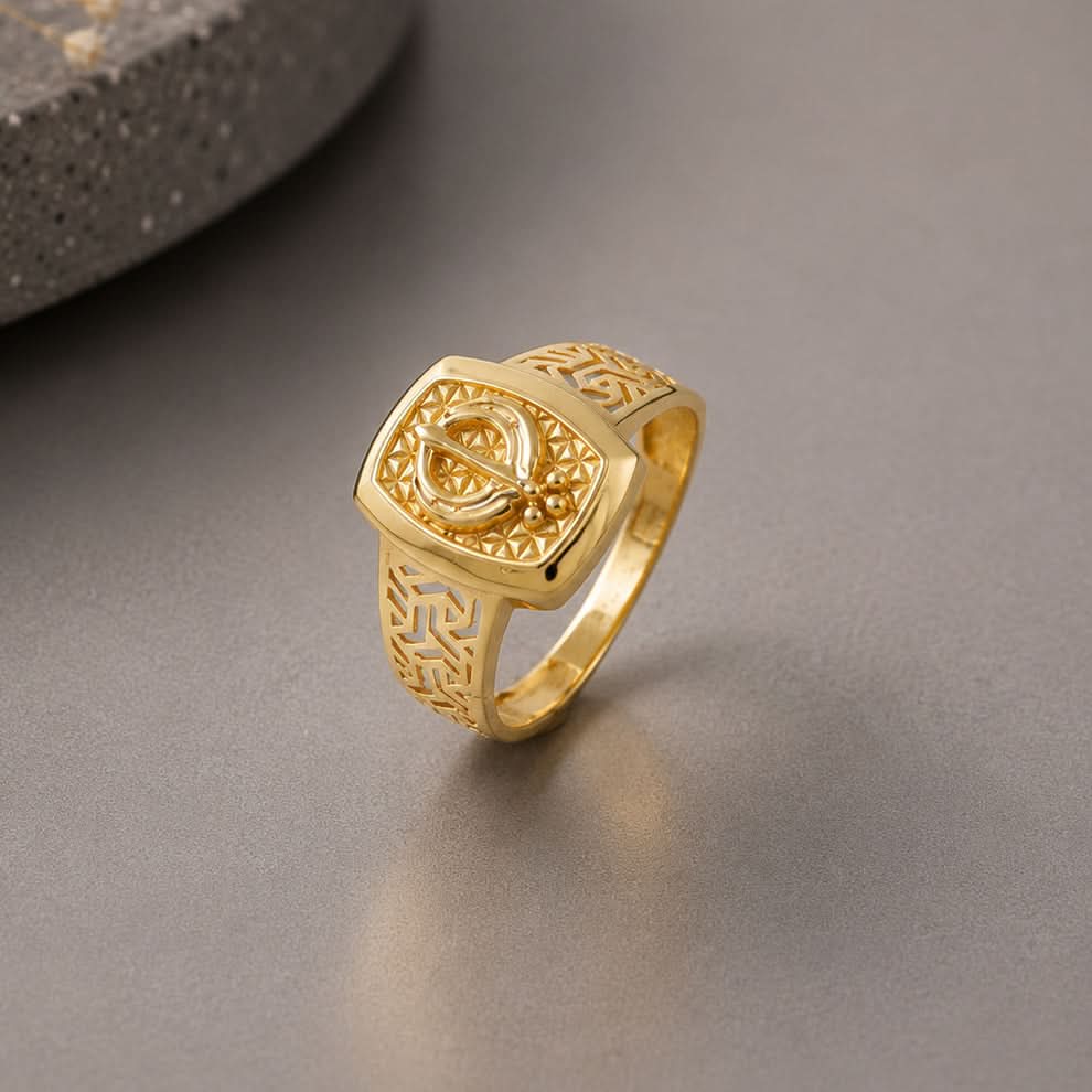Sovereign Emblem Gold Ring For Him