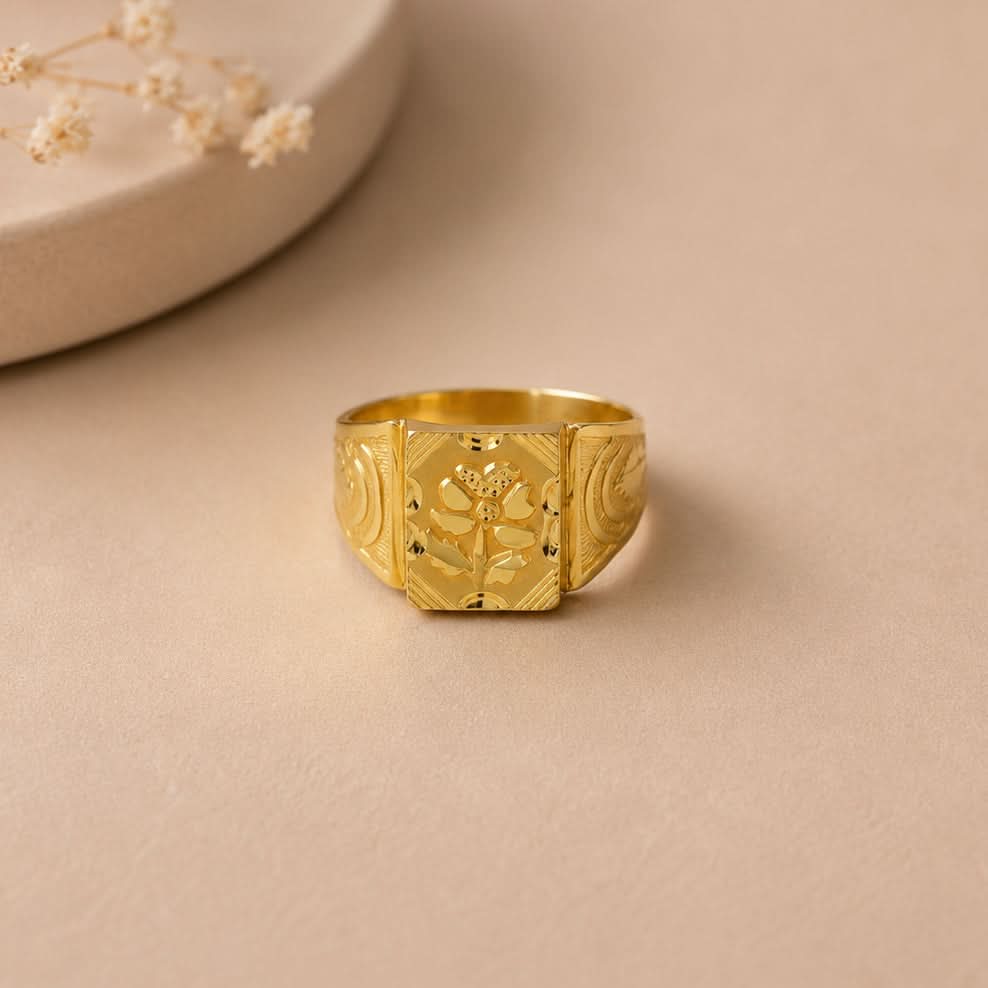 Floral Heritage Gold Ring For Him