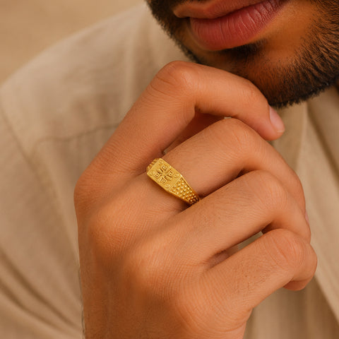 Rajveer Legacy Gold Ring For Him