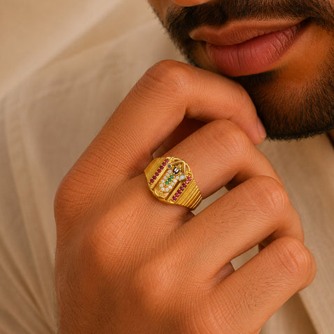 Narayan Ratna Gold Ring For Him