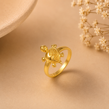 Tavisha Lucky Turtle Charm Gold Ring