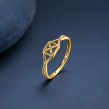 Geometric Blossom Grace Gold Ring