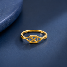 Geometric Blossom Grace Gold Ring