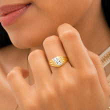 Avyra Dual Tone Elegance Gold Ring