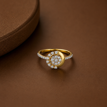 Aarini Blossom Halo Gold Ring